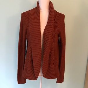 Mossimo XL Burnt Orange Knit Sweater Cardigan